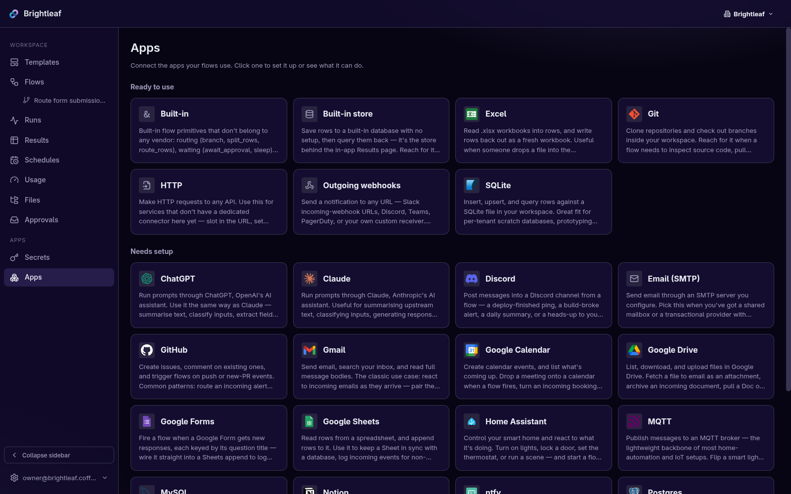 The apps and AI that Dazyflow connects to, shown as a grid of familiar logos including your inbox, spreadsheets, chat and Claude AI.